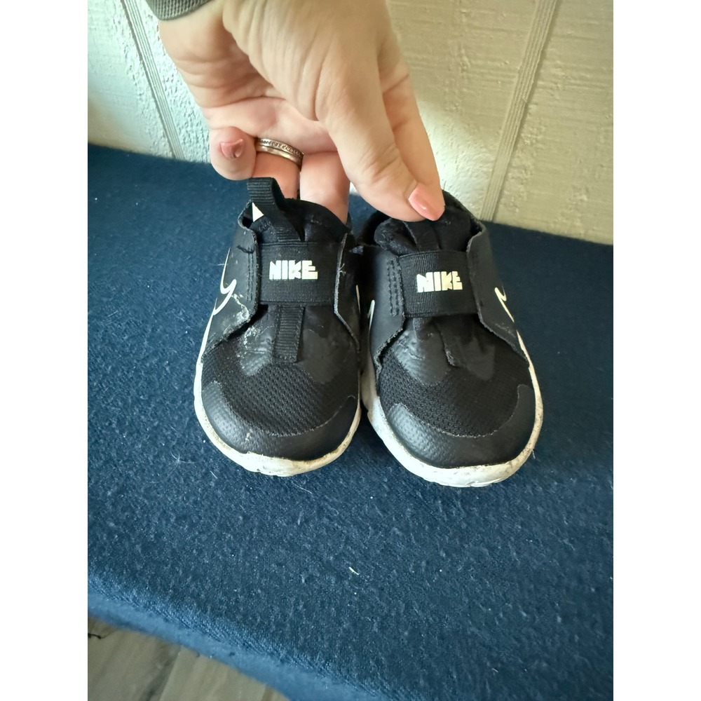 Nike Flex Runner 2 Toddler Shoes Black White DJ6039-002 Size 5C